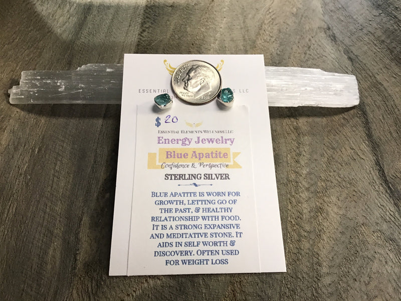 Blue Apatite Sterling Silver Earrings
