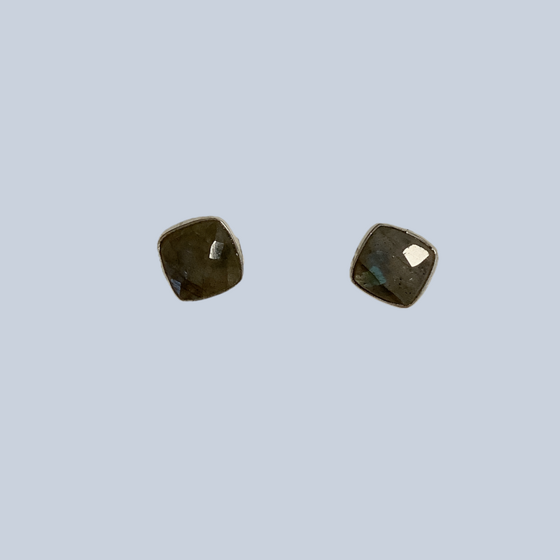 Labradorite Sterling Silver Studs