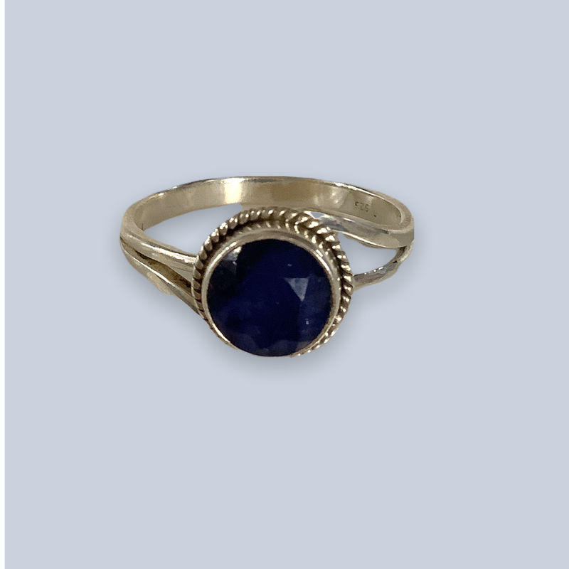 Sapphire Sterling Silver Rings ( 8- 10)