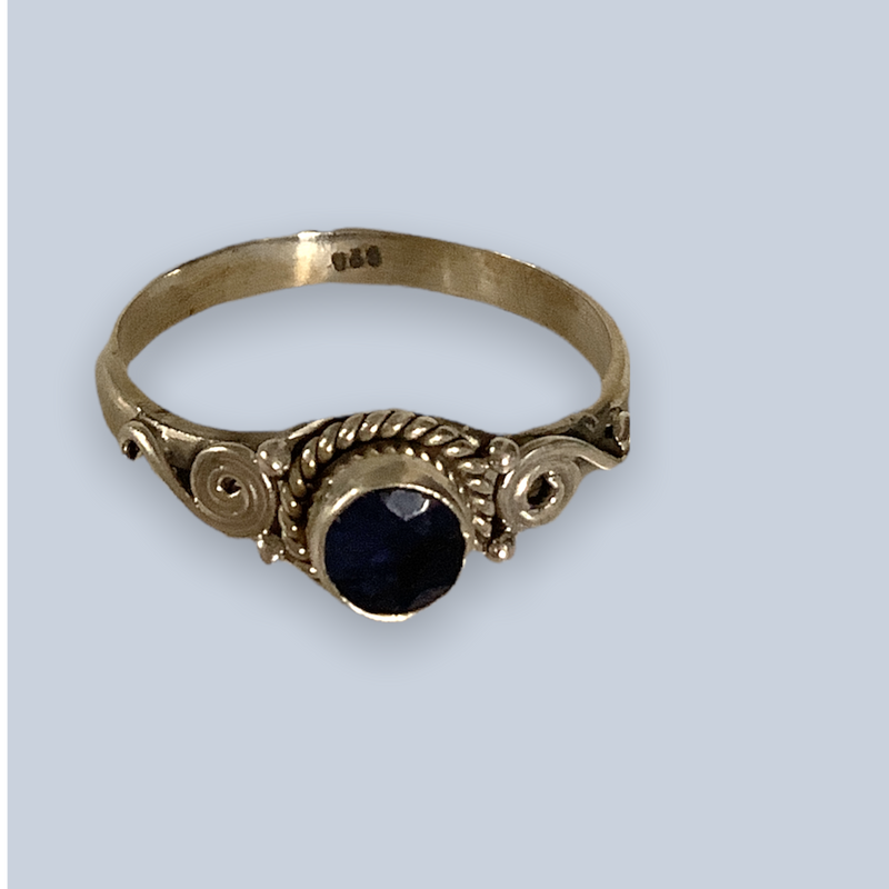 Sapphire Sterling Silver Rings ( 8- 10)