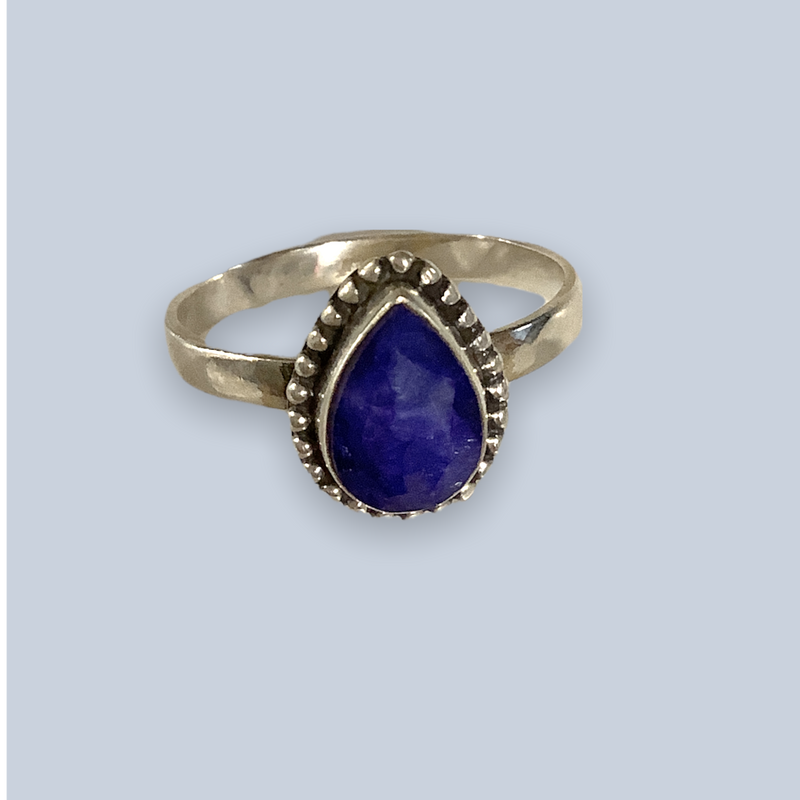 Sapphire Sterling Silver Rings ( 8- 10)