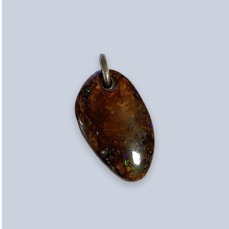 Fire Opal Sterling Silver Pendants