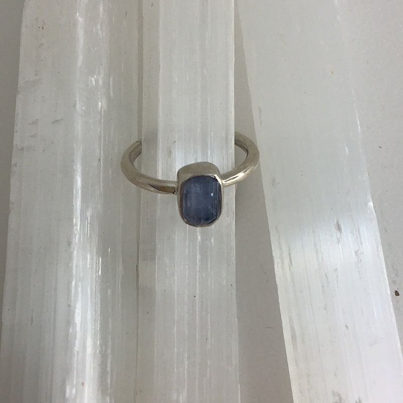 Blue Kyanite Sterling Silver Ring (sizes 4 -10)