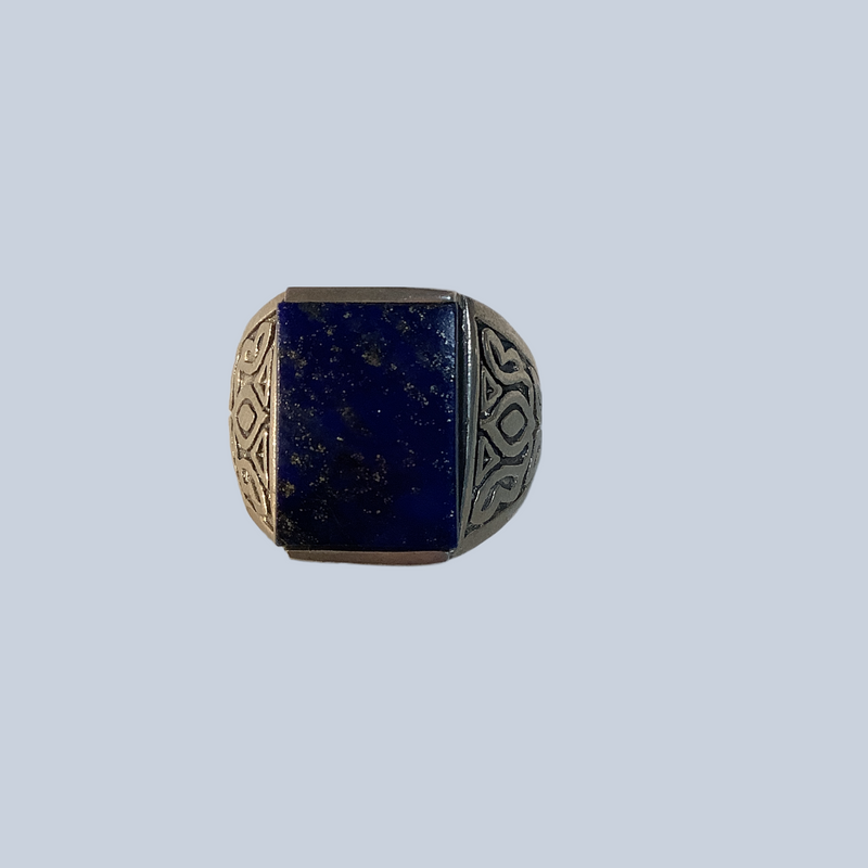 Lapis lazuli Sterling Silver Rings (Size 10-10.5)