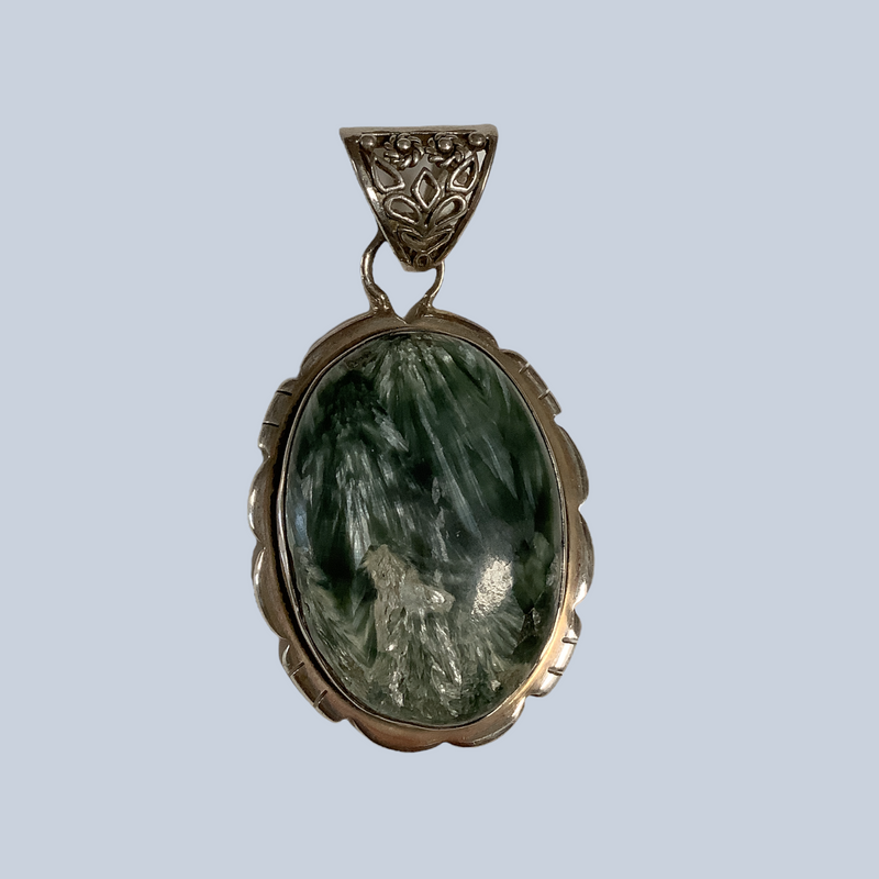 Seraphinite Sterling Silver Jewelry