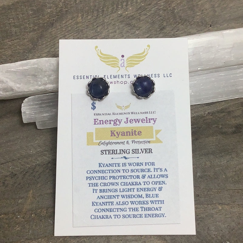 Blue Kyanite Sterling Silver Earrings