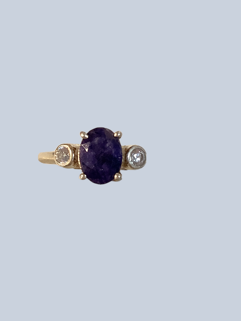Sapphire Sterling Silver Rings (SIZE 5-6)