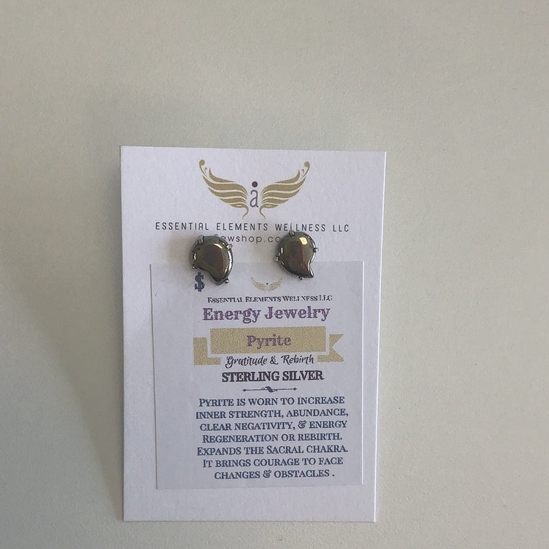 Pyrite Sterling Silver Studs