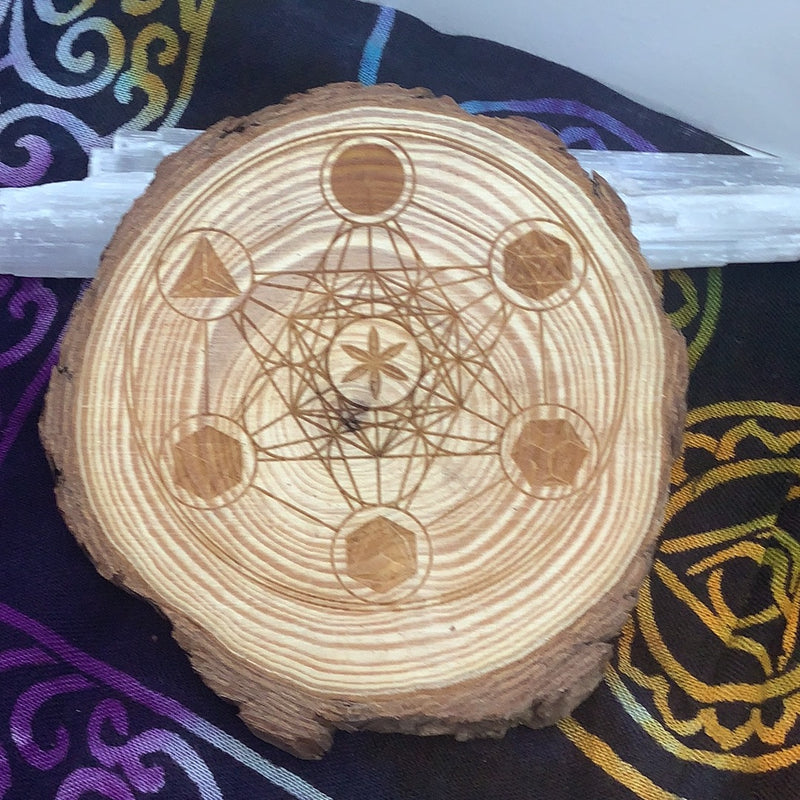 Wood Slab Crystal Grid